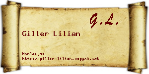 Giller Lilian névjegykártya